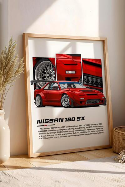 Saturn Tablou cu cadru Nissan 180 SX - Poster Nissan Car