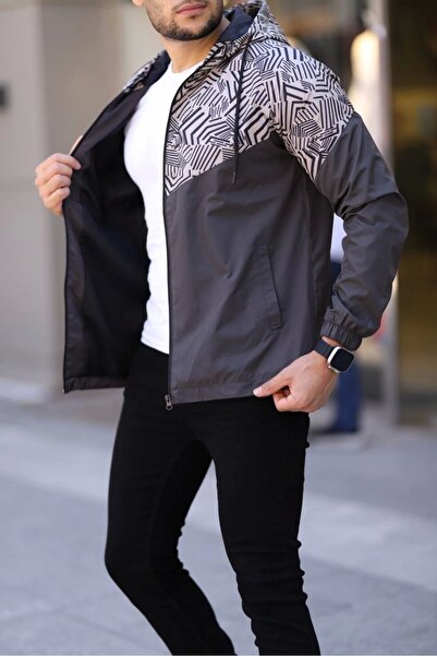 Genel satış Unisex Hooded Lined Raincoat - Brown