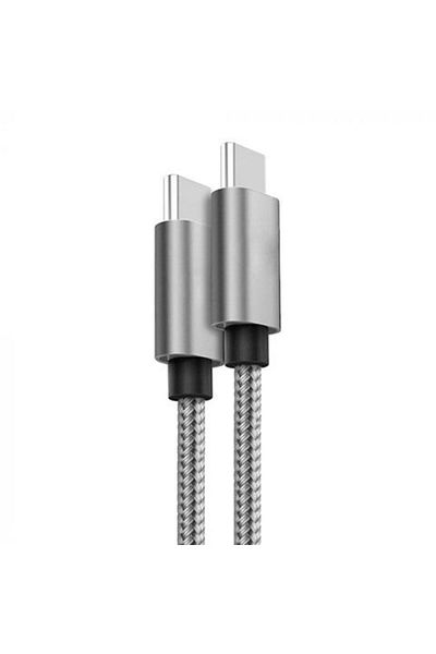 lemontti LEMONTTI phone cable, USB Type-C to USB Type-C, gray, 1.5 meters, textile braid