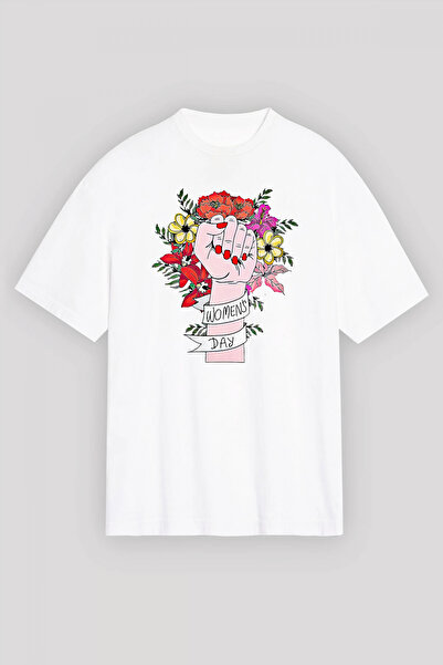 BALCI Special printed t-shirt for women's day on march 8 - white