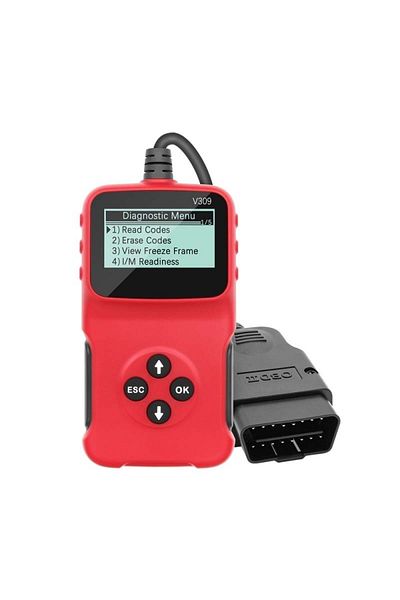 TECHSTAR ® V309 Car Diagnostic and Scan Tool, OBD2, Read/Clear Fault Codes, LCD Screen, DTC Search,