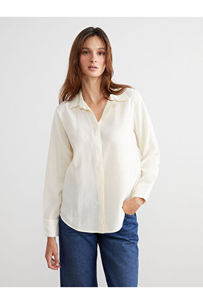 LC Waikiki White Modal Blend Women's Shirt