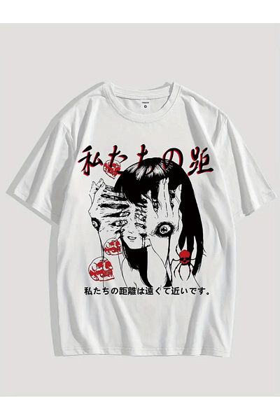 Touz Moda Anime Paint Printed Unisex Oversize T-Shirt