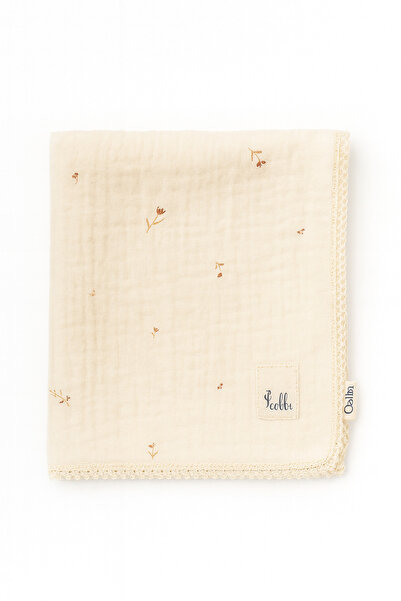 Rain Baby بطانية أطفال منقوشة من القطن الناعم مقاس 110×110 سم