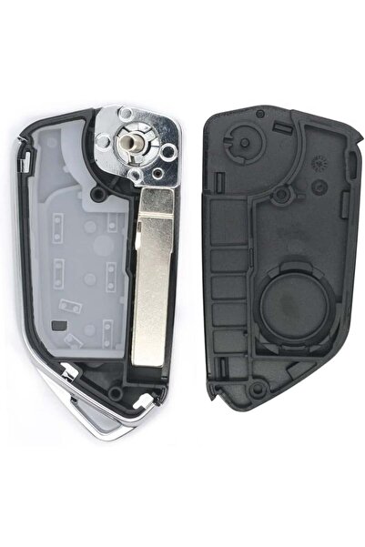 TECHSTAR Carcasă cheie auto modificată, 3 butoane, compatibilă cu Volkswagen Golf 5, Passat B6, Touran,