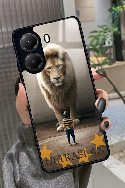 Snacase Xiaomi Poco X7 Pro Uyumlu Aslan Tasarımlı Glossy Premium Kılıf