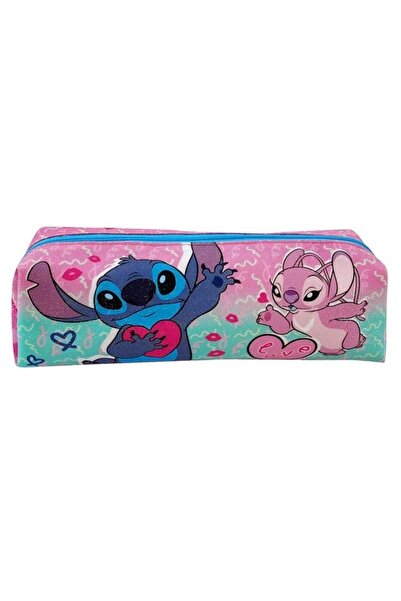 OyuncaklarÜlkesi مقلمة أصلية مرخصة من ديزني ستيتش أنجل وردي بيضاوي مستطيل مقل...