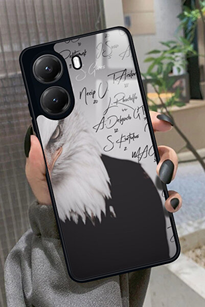 Snacase Xiaomi Poco X7 Pro Uyumlu Kartal Tasarımlı Glossy Premium Kılıf