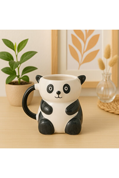 Kotium Ceramics Panda Mug Fully Handmade Special Series Special Design Custom Embossed Ceramic Mug