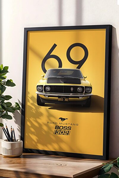 Saturn Επιτραπέζιο πλαίσιο Mustang Boss 302 του 1969 - Αφίσα αυτοκινήτου ειδικής έκδοσης