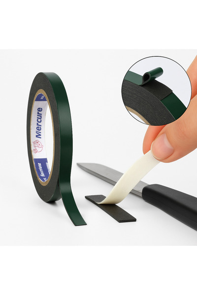 Mercure Çift Taraflı Köpük Bant 10mm x 10m – Yeşil Dış Yüzey / Siyah Ürün