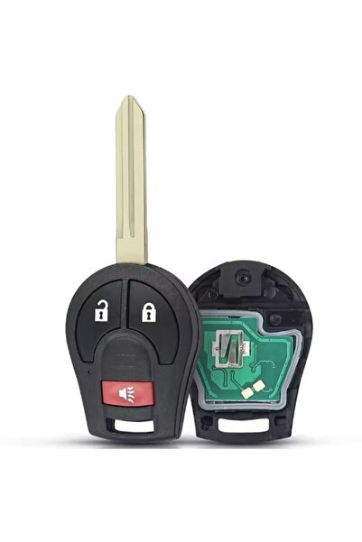 TECHSTAR Carcasă cheie auto completă programabilă, compatibilă cu Nissan Qash...