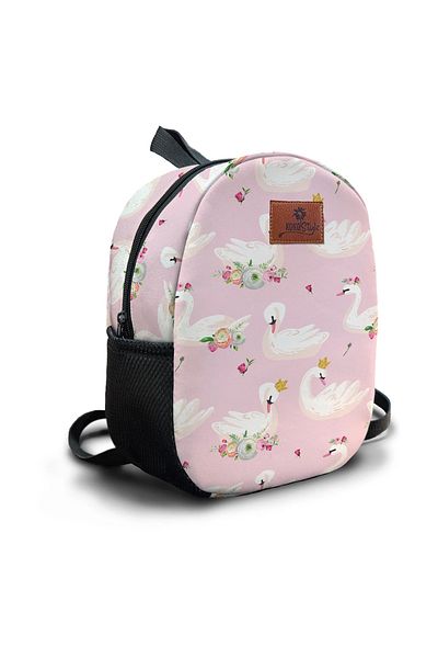 Kokopatik Crowned Swan Pattern Medium Size Nursery Bag