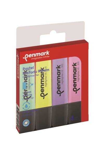penmark Highlighter Pastel Highlighter 4 Colors with Blister