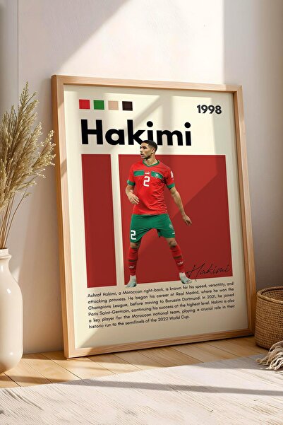 Saturn Ашраф Хакими в рамка - Декоративна рамка с постер на футболист