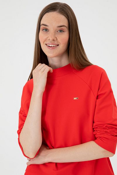 U.S. Polo Assn. Women's Red Basic Sweatshirt 50313610-Vr030