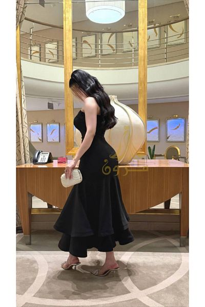 MEZON FASHION Elegant Evening Dress with Ruffled Edges