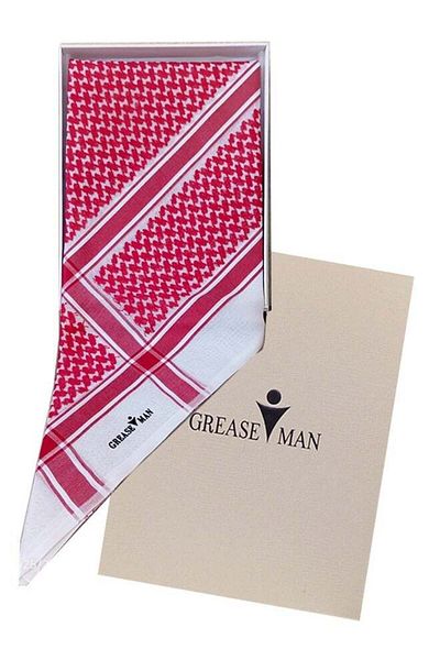 Grease Grace Man Casual Red and White Shemagh - Premium Material
