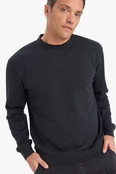 DeFacto 100% Cotton Regular Fit Crew Neck Sweatshirt E8339Ax25Au