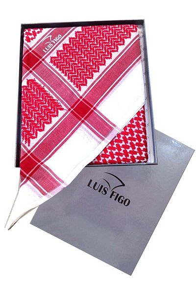 Luisi Casual Shemagh by Louis Figo, Red and White, Premium Material