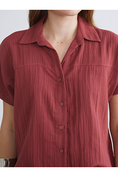 LC Waikiki Dokulu Müslin Kadın Gömlek