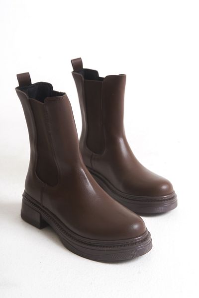 SH SİLVER MODA Women's Boots Thermo Non-Slip Side Elastic Sole Stitched Waterproof