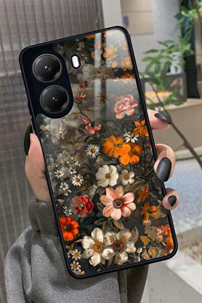 Snacase Xiaomi Poco X7 Pro Uyumlu Karışık Çiçek Tasarımlı Glossy Premium Kılıf