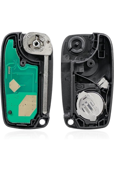 TECHSTAR Cheie auto complet programabilă 433MHz, cu 3 butoane, compatibilă cu Fiat Qubo, Fiorino, Doblo,