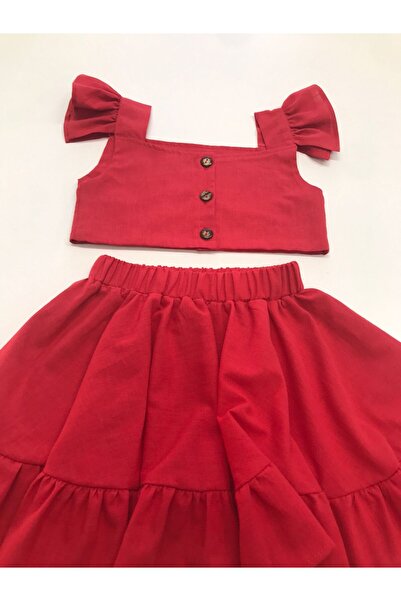 Pinkitokids Yakut Crop Top and Skirt Set