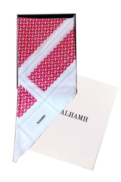 Fan Al-Hama Red Shemagh - Premium Fabric