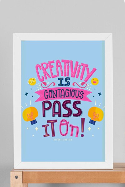 Saturn Η δημιουργικότητα είναι λησμονική Παραδώστε το σε κορνίζα - Η δημιουργικότητα είναι λησμονική Πίνακας με αφίσα με κίνητρο