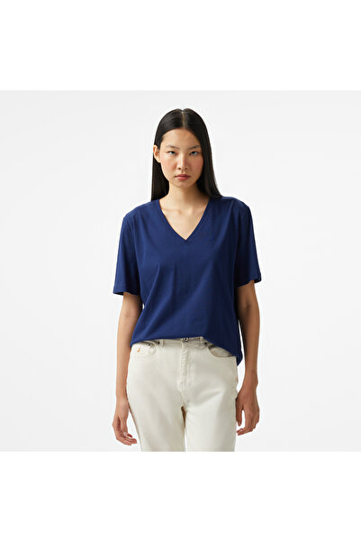 Nautica Kadın Lacivert Regular Fit T-Shirt