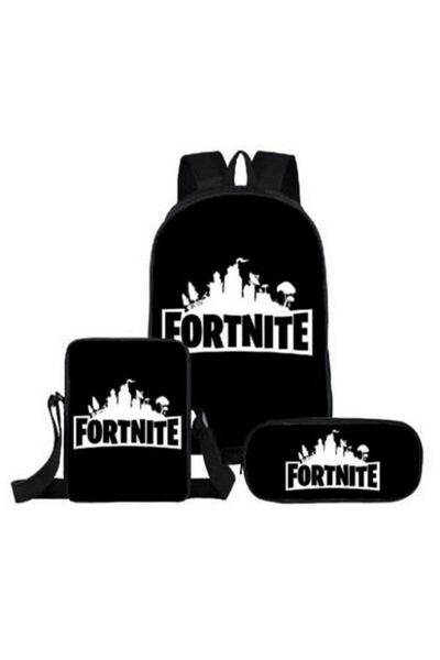 ENAR 3-In-1 Fortnite Series School Backpack Black/White
