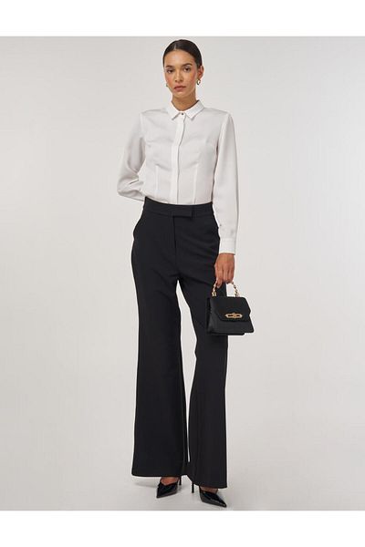 Kayra Flare Leg Trousers Black