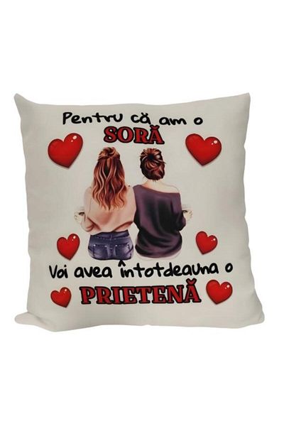 OEM Personalized Pillow Gift for Sister, 40x40 cm