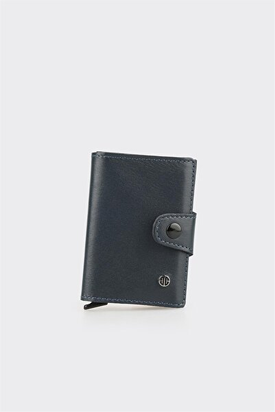 Elle Shoes Lacivert Deri Erkek Kartlık