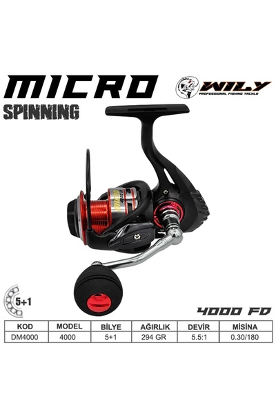 Wily ماكينة صيد السمك المعدنية مايكرو 4000 DM