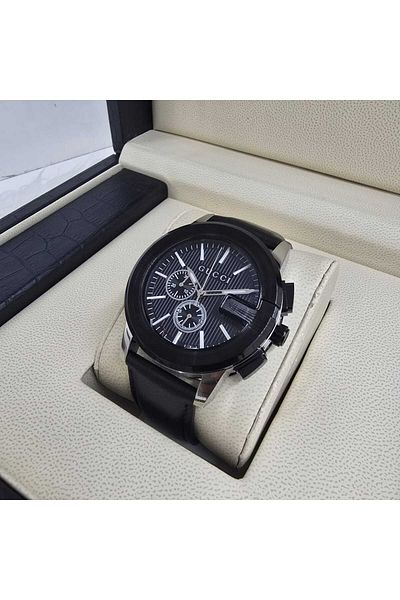 GI Gucci men's leather watches