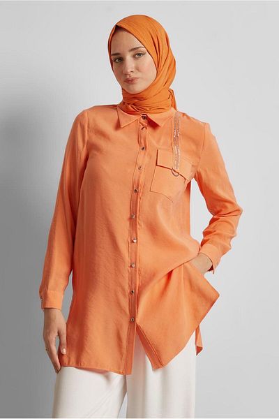 Alvina Shirt Collar Tunic 45623