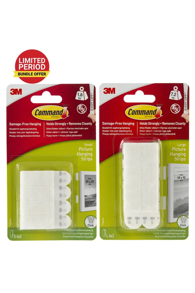 3M Command Season Promo Large + Small Picture Hanging Strip Pack (2 Pc.)