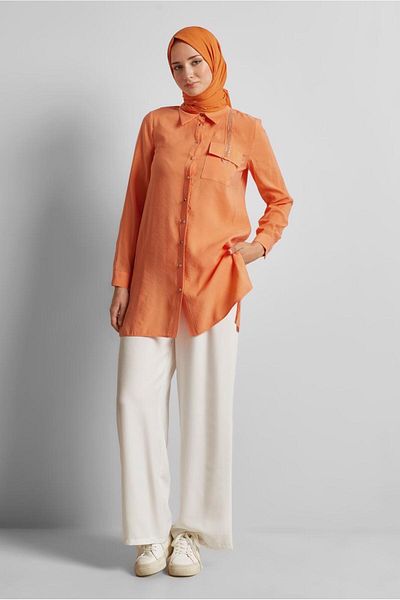 Alvina Shirt Collar Tunic 45623