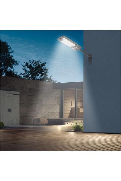 MODA مصباح شارع LED بالطاقة الشمسية مقاوم للماء IP65 تحكم ذكي عن بعد 300 واط اضاءة ابيض