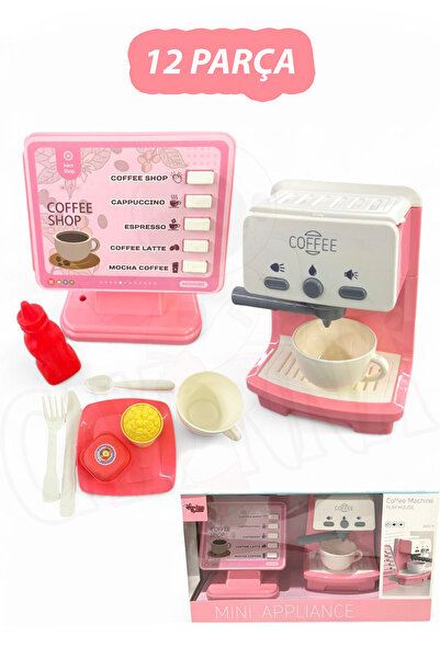 cayenna Sipariş Ekranlı 12 Parça Aksesuarlı Işıklı ve Sesli Pilli Kahve Makin...