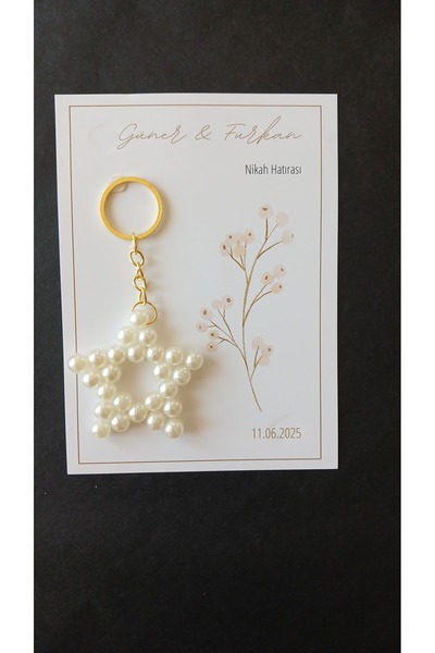 handmade candle house 10Pcs Star Keychain Promise Engagement Wedding Baby Gifts with Card Gelatin