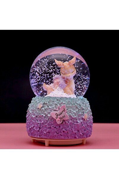 HALL BREATHE Sevimli Dostlar Temalı Büyük Boy Işıklı ve Müzikli Kar Küresi