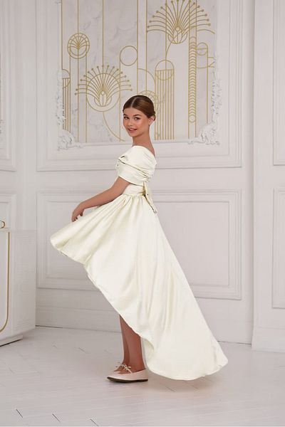 Kids Girl's Bow Detail Evening Dress Graduation, Wedding, Special Occasion