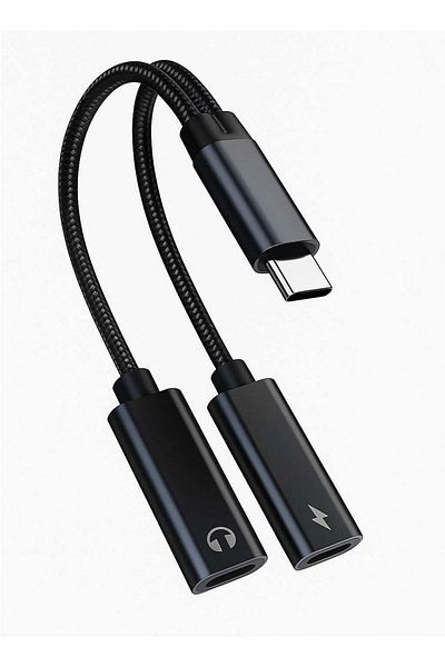 MicroStore USB-C to Dual USB-C Splitter Cable for Charging and Music