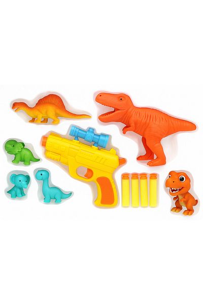 rexa Dinosaur Gun Toy Set with Soft Bullets and Mini Dinosaur Figures