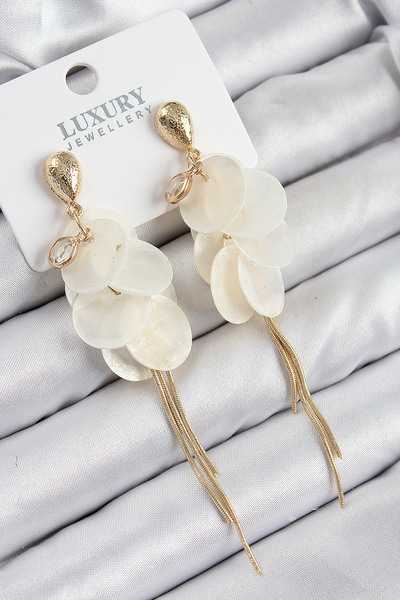 callerrons accessories Brass Zircon Stone Dangle Model Gold Color Women's Earrings - Ebj250816W37166