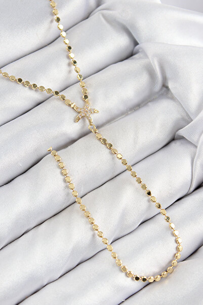 callerrons accessories قلادة على شكل نجم البحر من حجر الزركون والنحاس موديل Y...